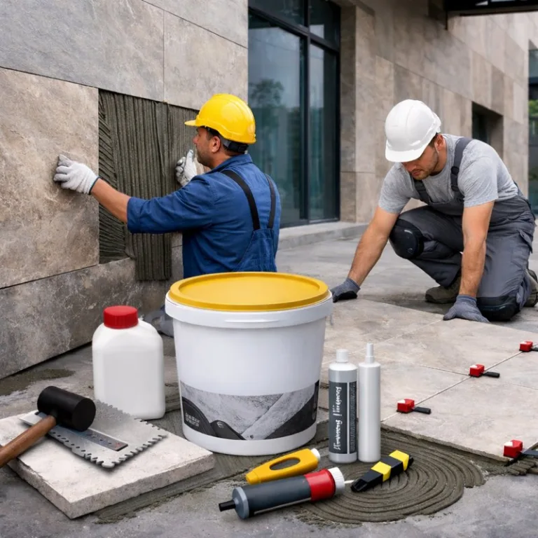 بهترین چسب اسلب برای نصب سنگ و سرامیک اسلب روی نما و کف (راهنمای اجرایی)